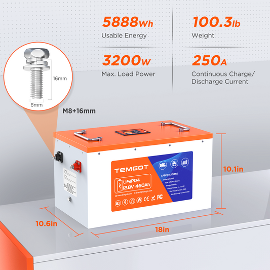 12V 460ah lithium battery Para