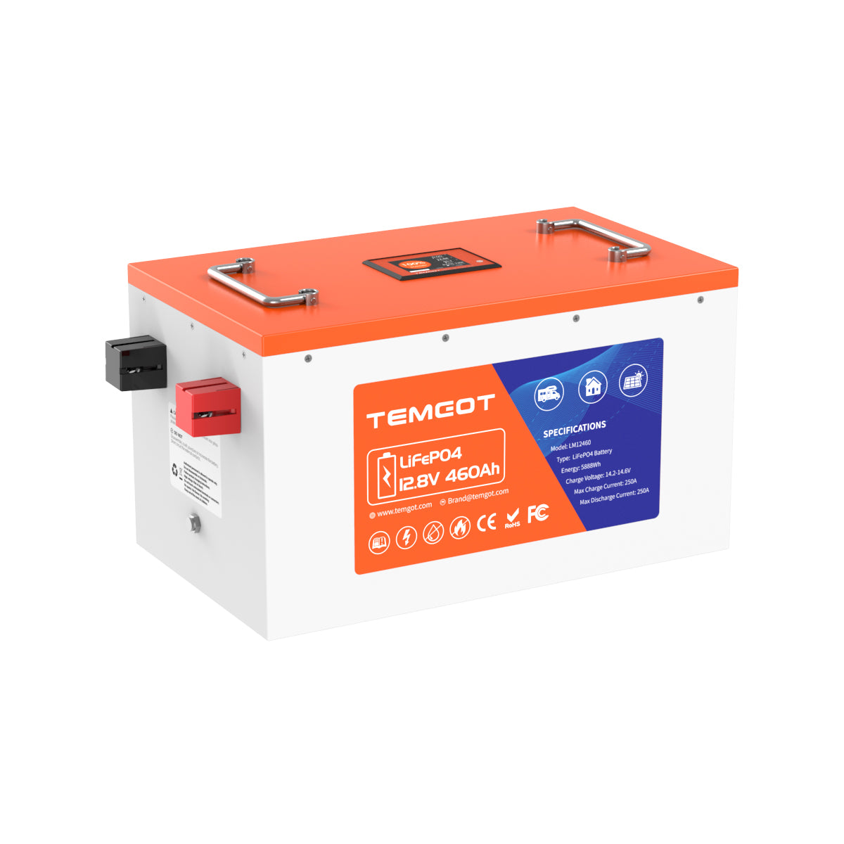 12V 460Ah Lithium Battery, Perfect for RVs, Motorhomes, and Off Grid