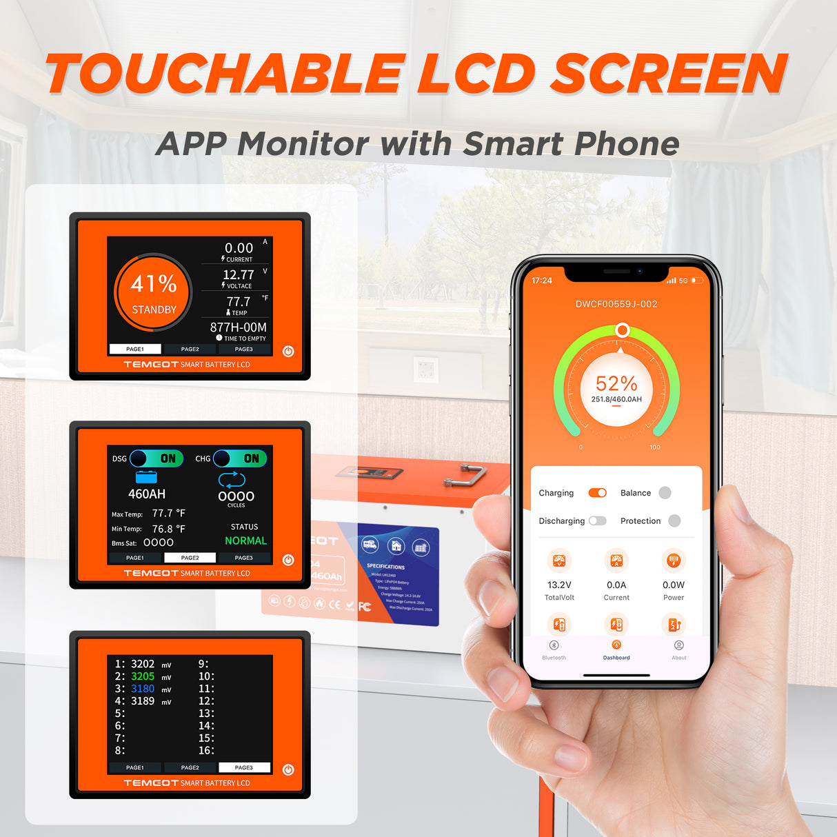 Touchable LCD Screen and APP