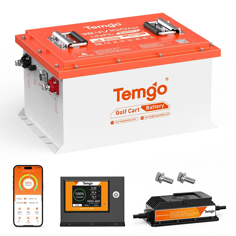 Temgo 36V 100Ah LiFePO4 Golf Cart Battery Conversion Kit