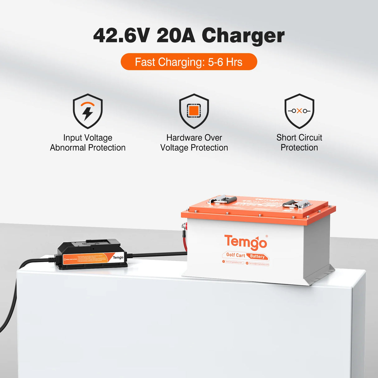 Temgo 36V 100Ah 3.84kWh Lithium Golf Cart Battery