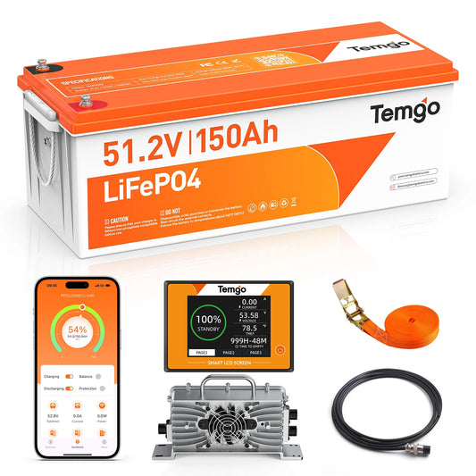 Temgot 48v(51.2V) 150ah Lithium Golf Cart Battery