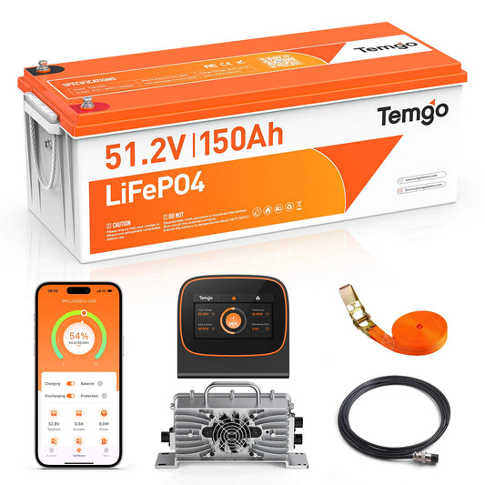 Temgo 48v(51.2V) 150ah Lithium Golf Cart Battery