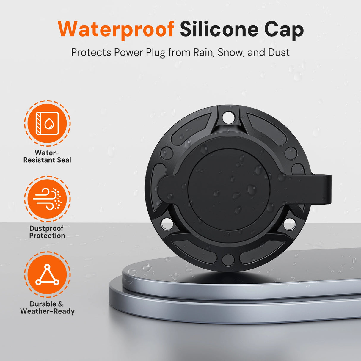 【Pre-order】125V 15A AC Power Inlet Port Plug with 16.5in Cord & 9.84ft Extension Cable, Waterproof Cap, 14AWG, Golf Cart & Outdoor Charging Socket Kit