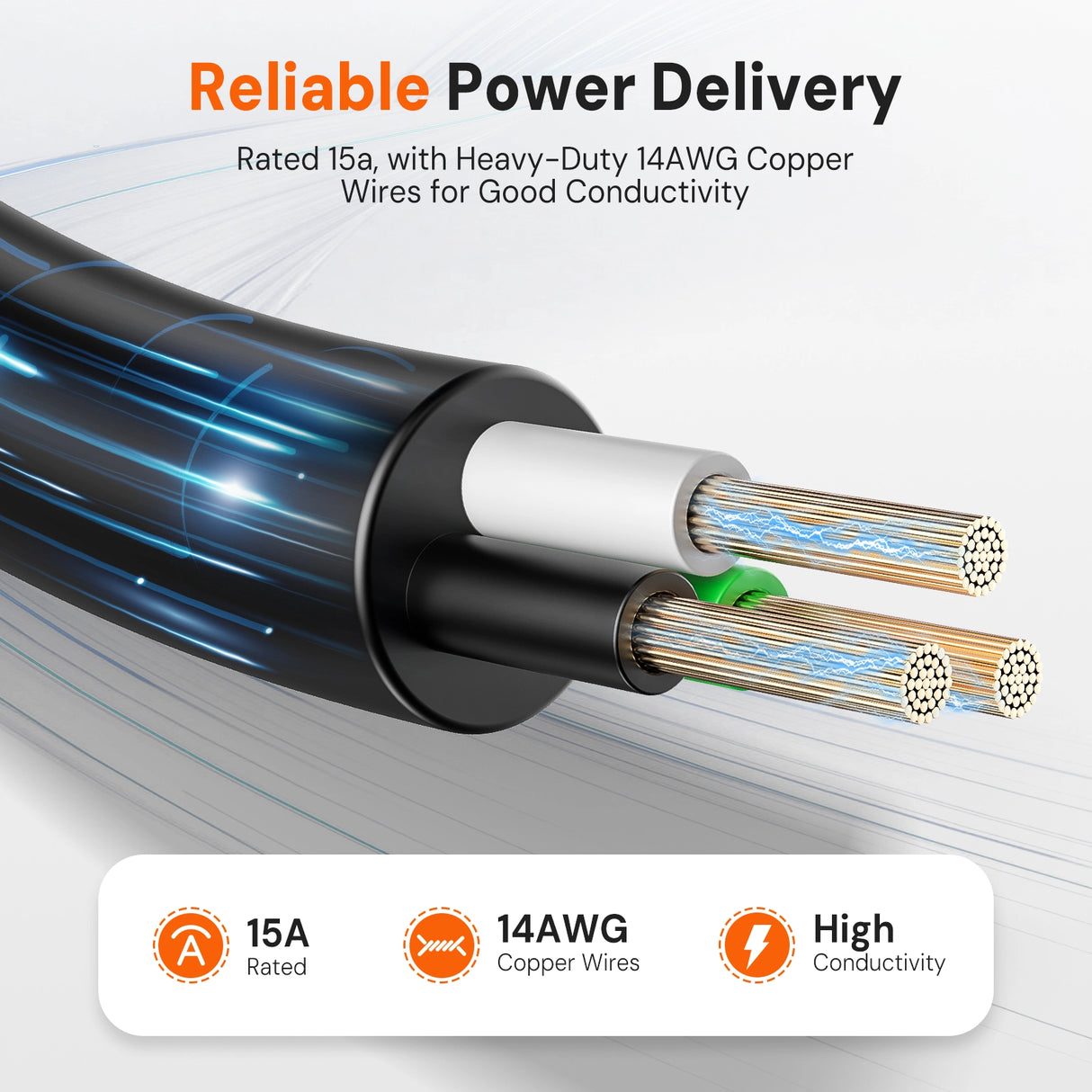【Pre-order】125V 15A AC Power Inlet Port Plug with 16.5in Cord & 9.84ft Extension Cable, Waterproof Cap, 14AWG, Golf Cart & Outdoor Charging Socket Kit