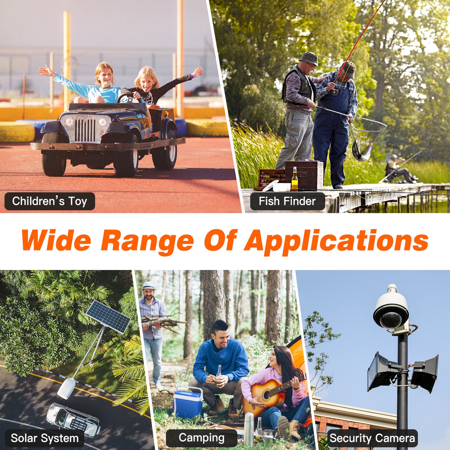 12.8V 12AH LiFePO4 Battery, Built-in 12A BMS, 5000+ Deep Cycle