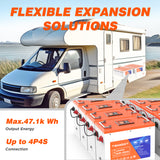 Temgo LiFePO4 12V 230Ah 2944Wh Battery with Touchable LCD Screen, Built-in 200A BMS & Bluetooth, 5000+ Cycles, Perfect for RV, Trailer, Camper, Motorhomes, Marine & Boat, Off Grid