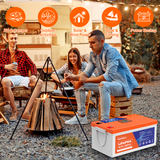 Temgo LiFePO4 12V 300Ah 3840Wh Battery with Touchable LCD Screen, Built-in 200A BMS & Bluetooth, 5000+ Cycles, Perfect for RV, Trailer, Camper, Motorhomes, Off Grid, Trolling Motor