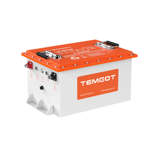 Temgot 38.4V 105Ah Lithium Golf Cart Battery, with Touch Monitor, 4000+ Cycles Rechargeable 160A BMS LiFePO4 Battery