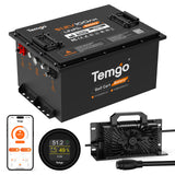 Temgo 48V 100Ah Lithium Golf Cart Battery Conversion Kit with Bluetooth APP, SPCC casing