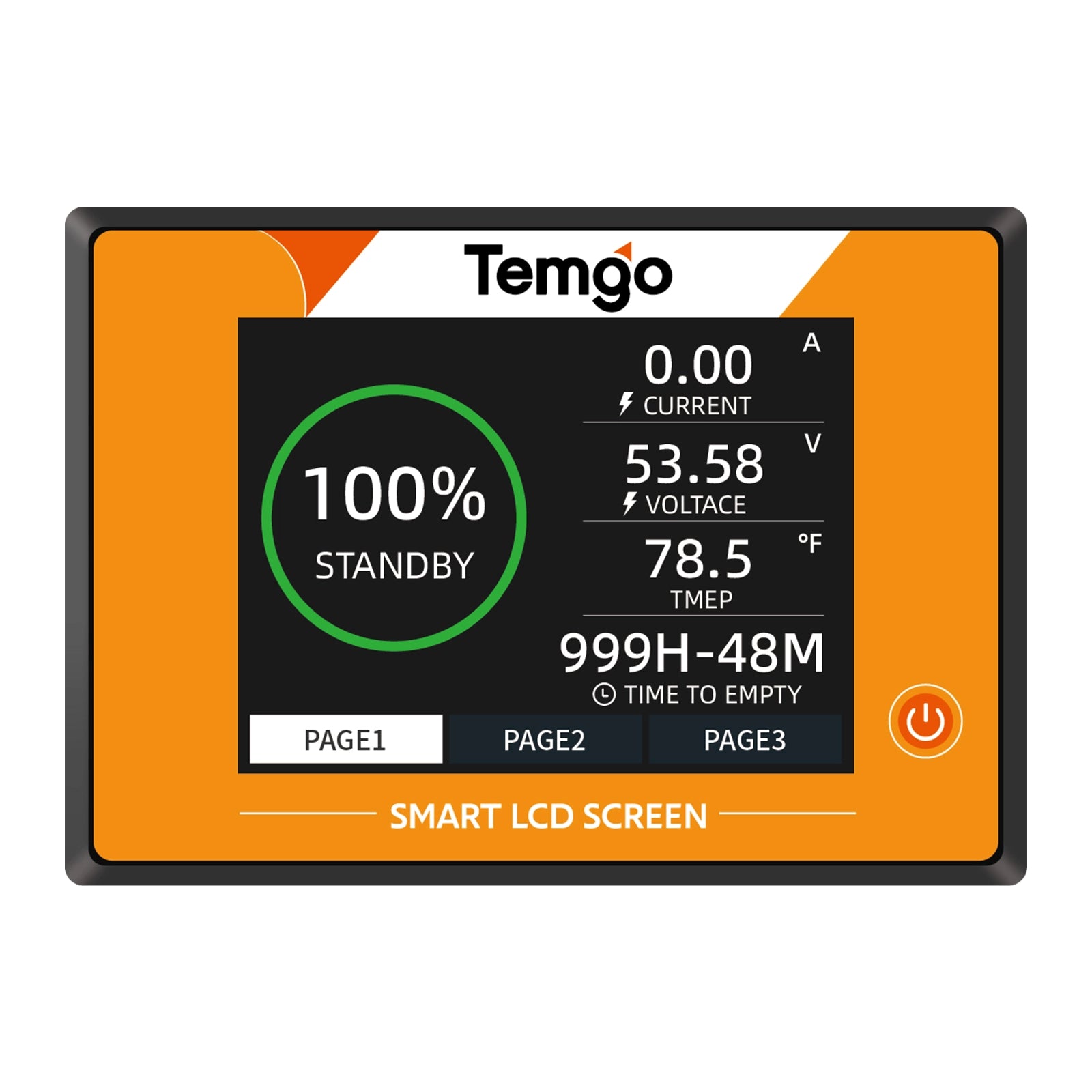 Tengot 36V/48V 100Ah ABS Golf Cart Battery Meter 2.8“ LCD Display