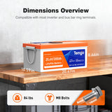 Temgo 24V 200Ah Heated Lithium Battery Self-Heating, LCD Screen Display, Bluetooth &App, Low-Temp Protection, Built-in 200A BMS, 5120Wh Energy, 5000+ Cycles for RV, Camper, Trolling Motors, Off-Grid