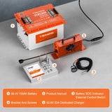 Temgo 36V 105Ah 4.03kWh Lithium Golf Cart Battery with SOC Indicator Display, Built-in 300A BMS & Bluetooth, 4000+ Cycles & IP67, 12S1P