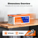 Temgo LiFePO4 12V 300Ah 3840Wh Self-Heating Battery with Touchable LCD Screen, Built-in 200A BMS & Bluetooth, 5000+ Cycles, Perfect for RVs, Motorhomes, Off Grid, Trailer & Camper