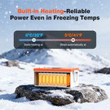 Temgo LiFePO4 12V 300Ah 3840Wh Self-Heating Battery with Touchable LCD Screen, Built-in 200A BMS & Bluetooth, 5000+ Cycles, Perfect for RVs, Motorhomes, Off Grid, Trailer & Camper