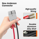 Temgo 14.6V 50A LiFePO4 Battery Charger, Fast Charging Lithium Battery Charger with Smart Activation, LED Indicator, Wire Lugs & Full Protection