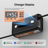 Temgo 14.6V 50A LiFePO4 Battery Charger, Fast Charging Lithium Battery Charger with Smart Activation, LED Indicator, Wire Lugs & Full Protection