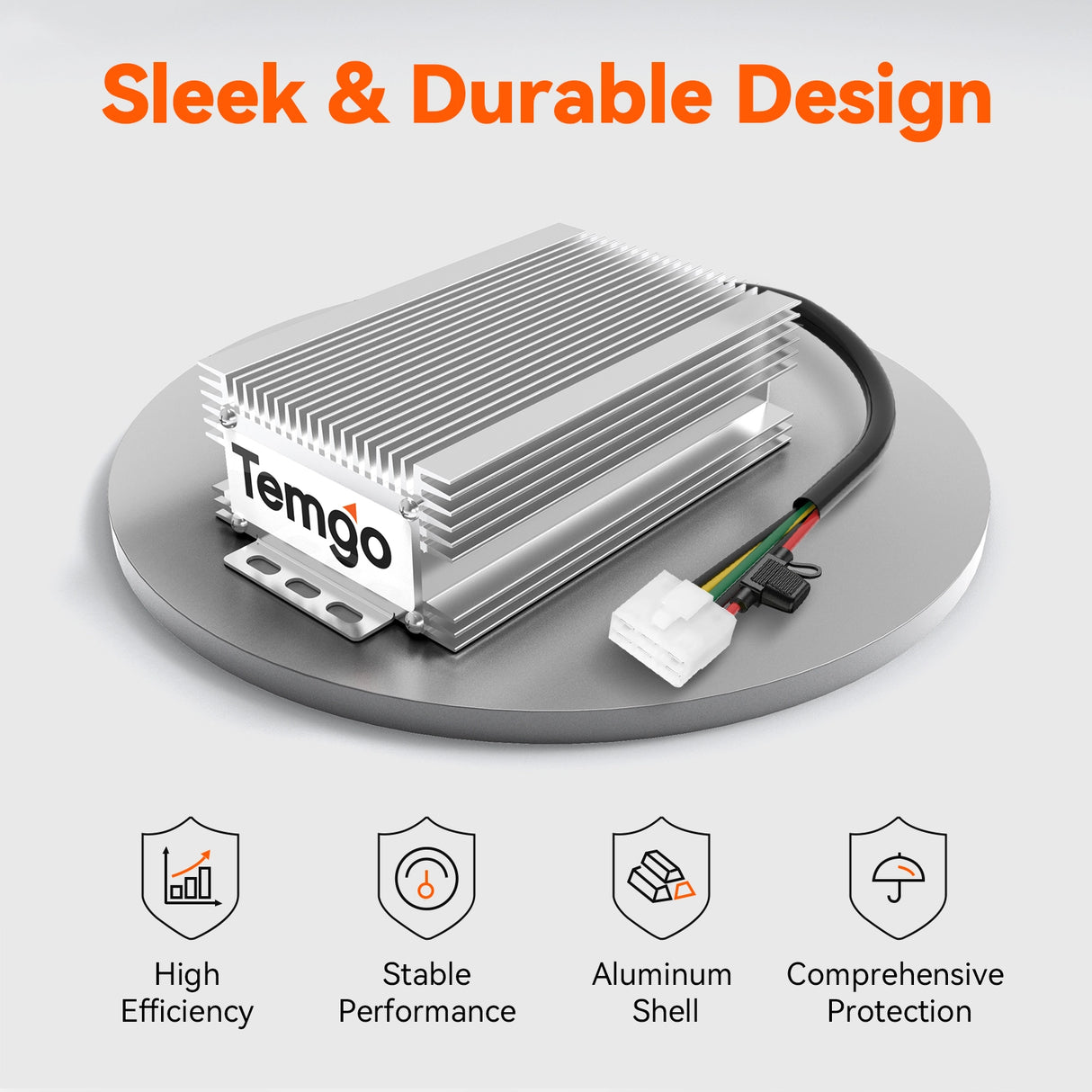 Temgo 48V/72V to 12V Golf Cart Voltage Converter, 25A 335W DC to DC Buck Power Supply