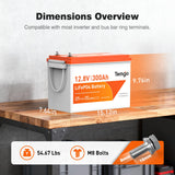 dimensions, weight and appearance of Temgo 12V 300Ah lithium battery