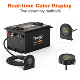 Temgo 36V 100Ah 3.84kWh Lithium Golf Cart Battery with SOC Indicator Display, Built-in 200A BMS & Bluetooth, 4000+ Cycles & IP67, 12S1P