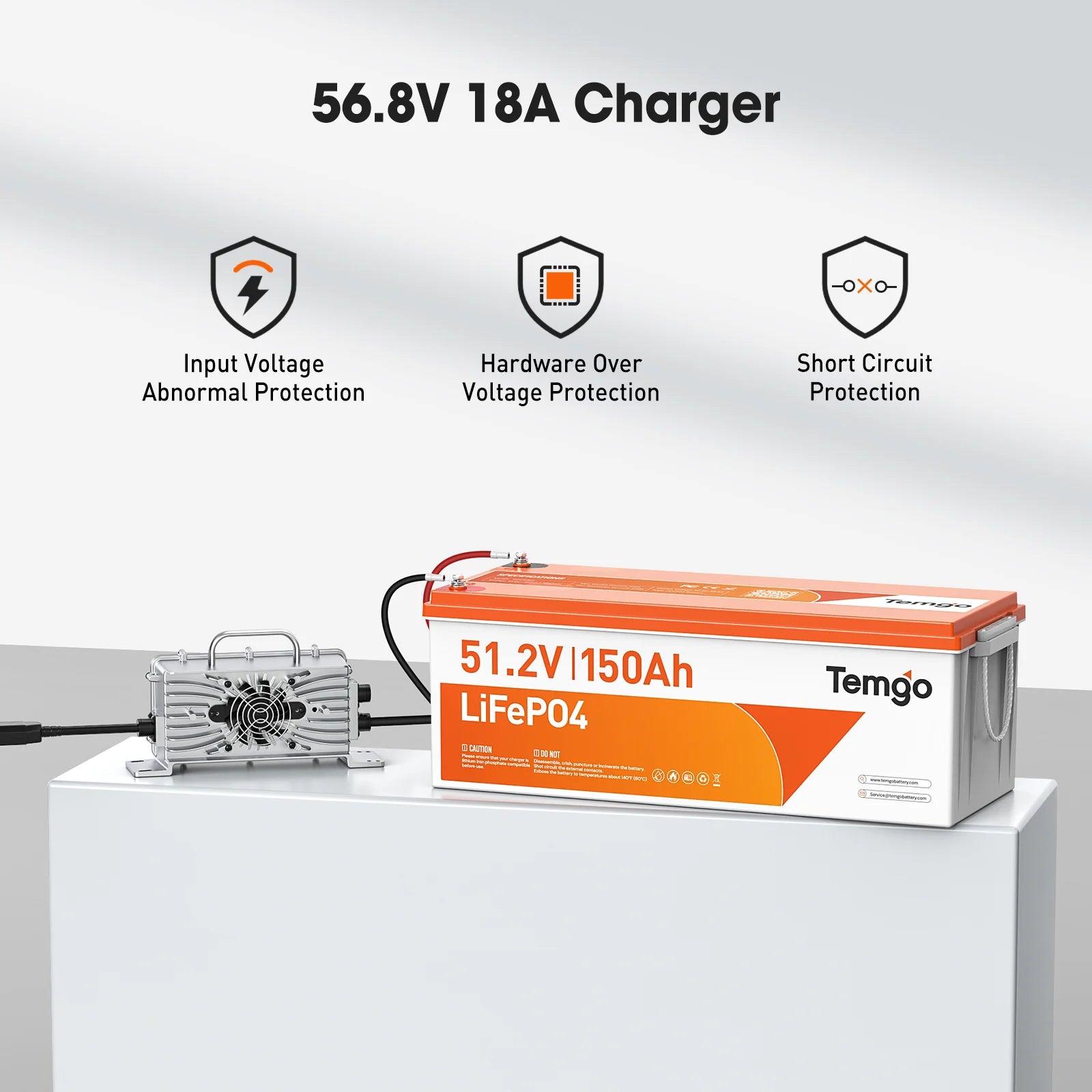Temgot 48v(51.2V) 150ah Lithium Golf Cart Battery