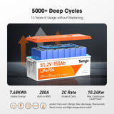Temgot 48v(51.2V) 150ah Lithium Golf Cart Battery