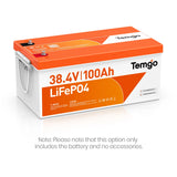 Temgo 36V 100Ah 3.84kWh Lithium Golf Cart Battery with LCD Screen Display, Built-in 200A BMS & Bluetooth, 5000+ Cycles, 12S1P