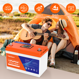 Temgot LiFePO4 12V 100Ah 1280Wh Battery with Touchable LCD Screen, Built-in 100A BMS & Bluetooth, 5000+ Cycles, Ideal for RVs & Trailers, Trolling Motors, Home Energy, UPS Backup